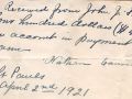 Hand Writen Pay Statement 1921 367