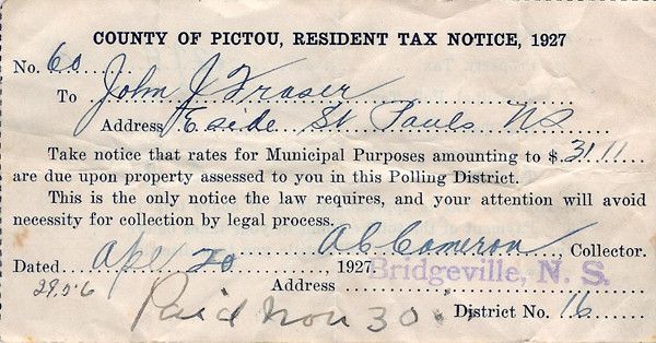 Old Tax Notice 391